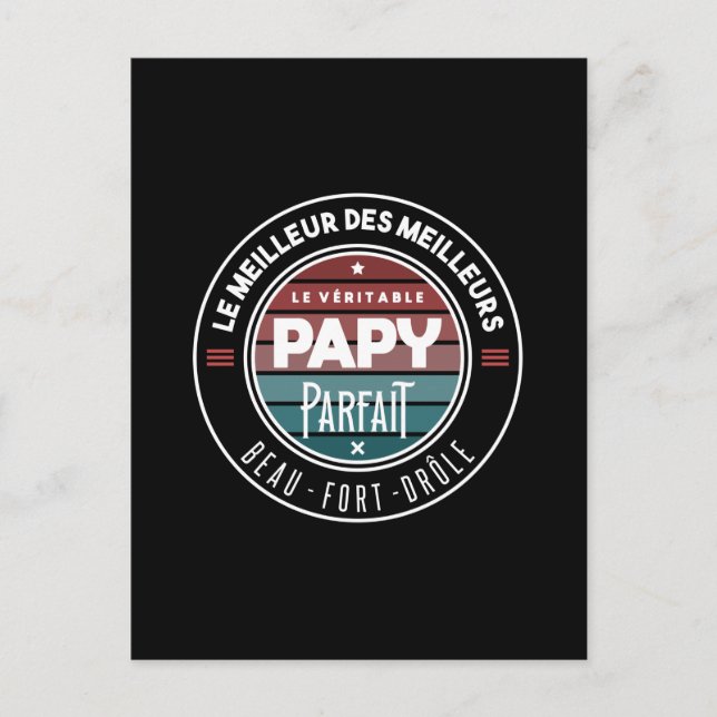 Carte Postale Le véritable papy parfait (Devant)
