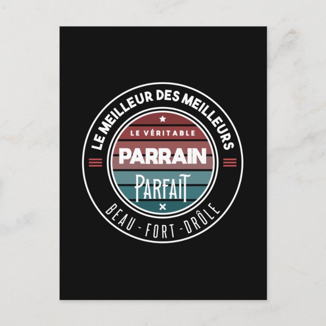Carte Postale Le véritable parrain parfait (Devant)