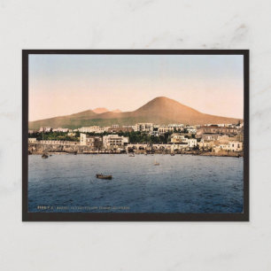 Carte Postale Le Vésuve, avec Torre de Creco, Naples, Italie