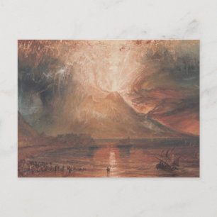 Carte Postale Le Vésuve en Eruption Naples Italie J. Turner