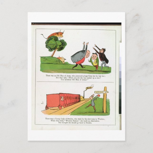 Carte Postale Le vieil homme d'Aoste, page du livre de Nonse (Devant)