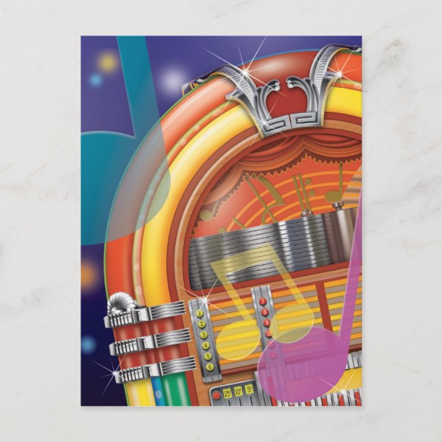 Carte Postale Le vieux jukebox (Devant)