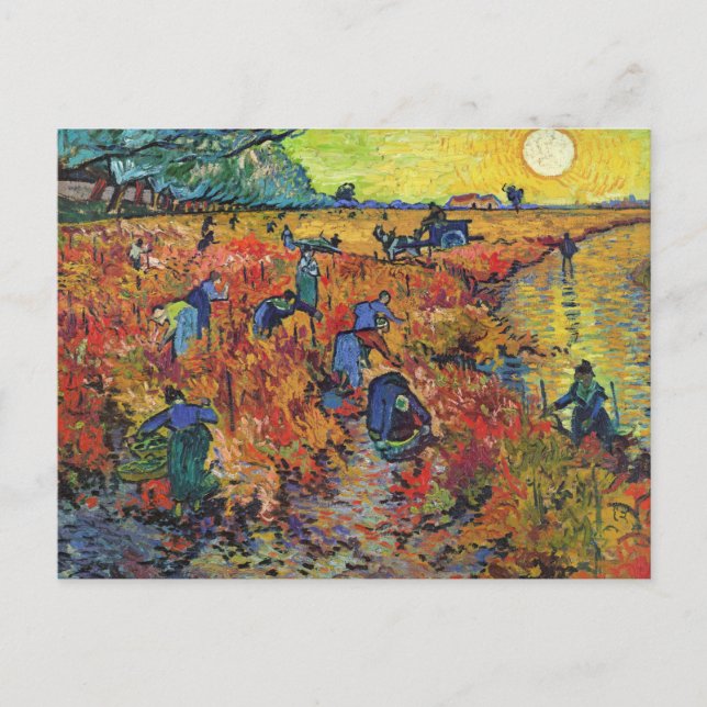Carte Postale Le vignoble rouge de Van Gogh (Devant)