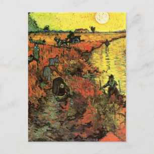 Carte Postale Le vignoble rouge par Vincent van Gogh