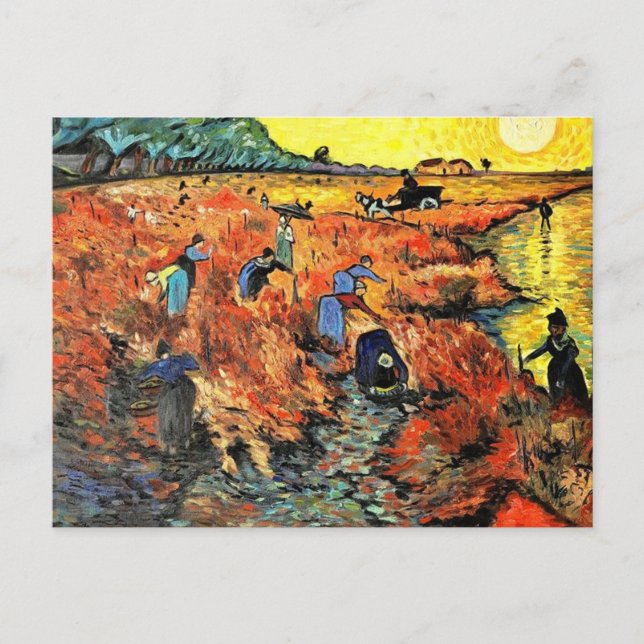 Carte Postale Le vignoble rouge Vincent van Gogh (Devant)