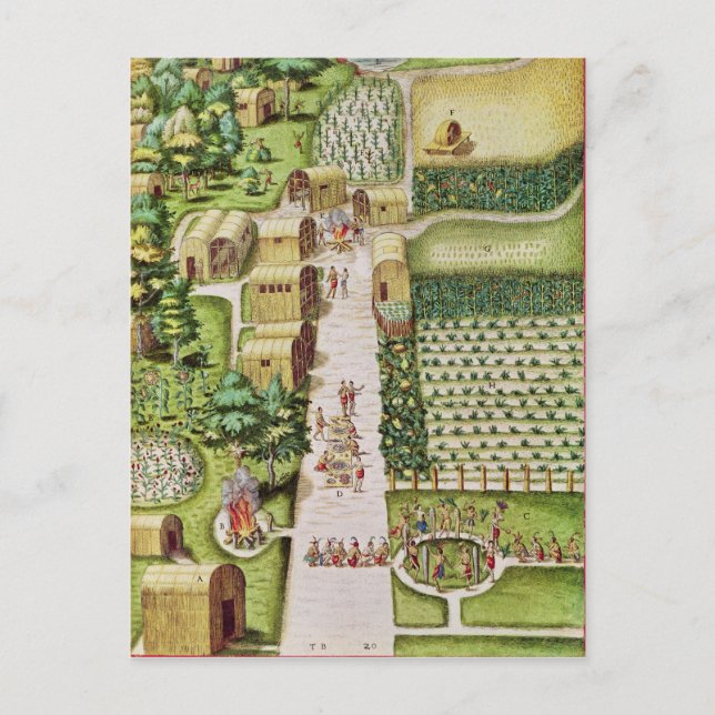 Carte Postale Le village de Secoton (Devant)