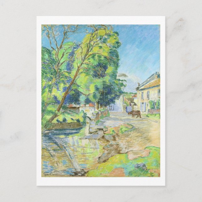 Carte Postale Le Village (pastel sur papier) (Devant)