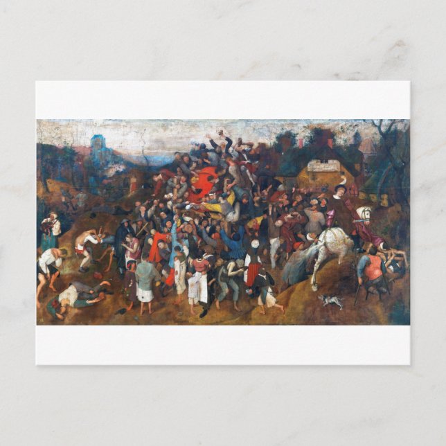 Carte Postale Le vin de Saint Martin, Pieter Bruegel (Devant)