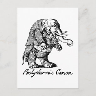 Carte Postale Le violon canon de Pachyderm jouant le jeu Elephan