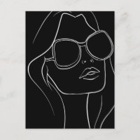 Le visage de la femme dans lunettes de soleil Lign