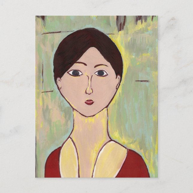 Carte Postale Le visage de la fille après Matisse (Devant)