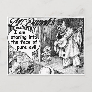 Carte Postale Le visage du mal pur (Banjo Clown)