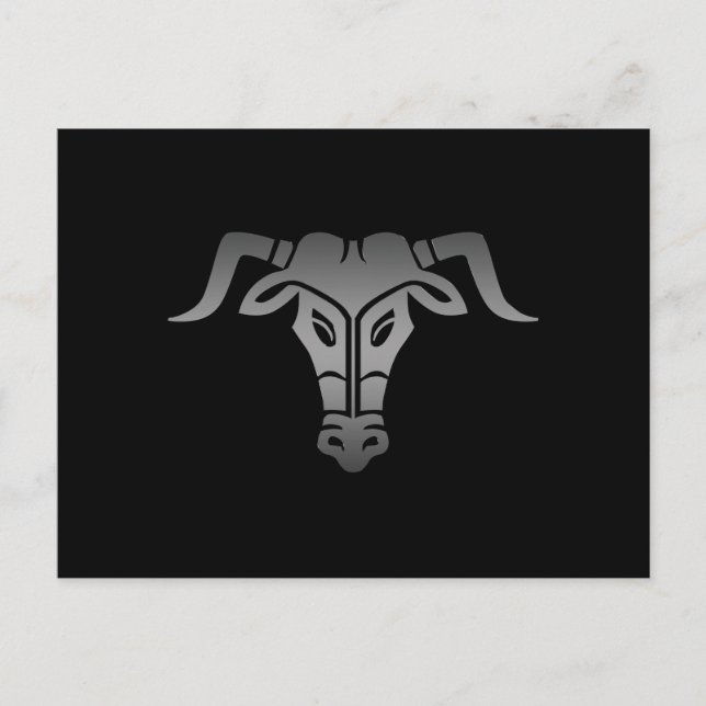 Carte Postale Le visage du Minotaure grec antique (Devant)