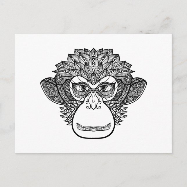 Carte Postale Le visage du singe (Devant)