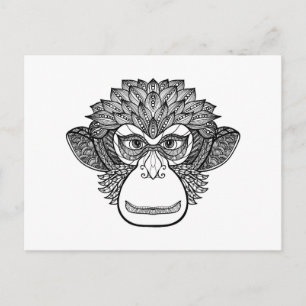 Carte Postale Le visage du singe
