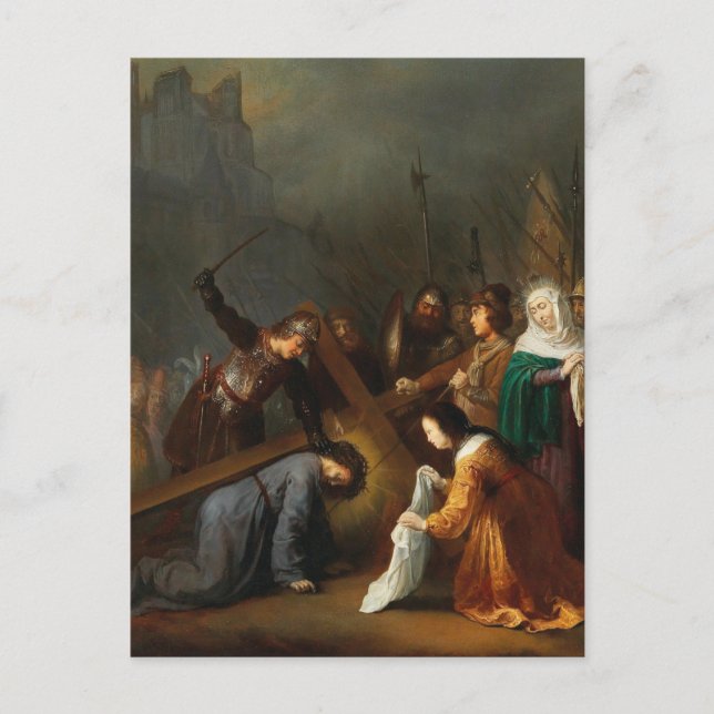 Carte Postale Le Voile de Saint-Veronica par Dirck van Santvoort (Devant)