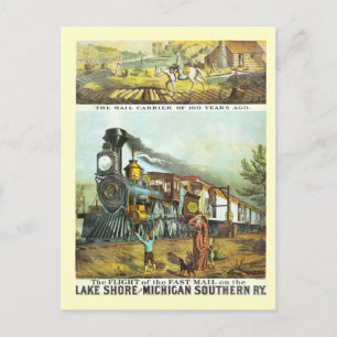 Carte Postale Le vol du Fast Mail