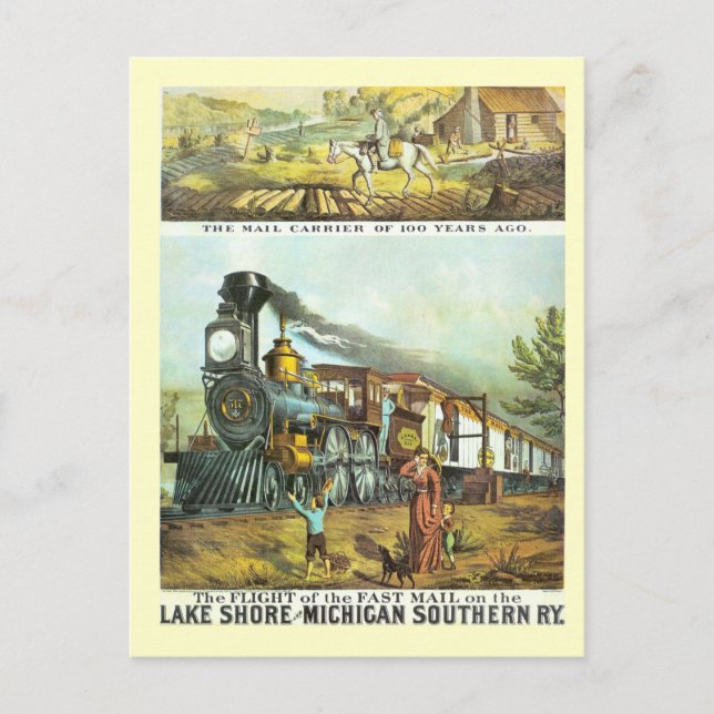 Carte Postale Le vol du Fast Mail (Devant)