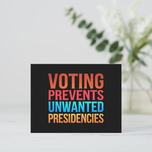 Carte Postale Le vote empêche l'élection de présidences indésira (Debout devant)