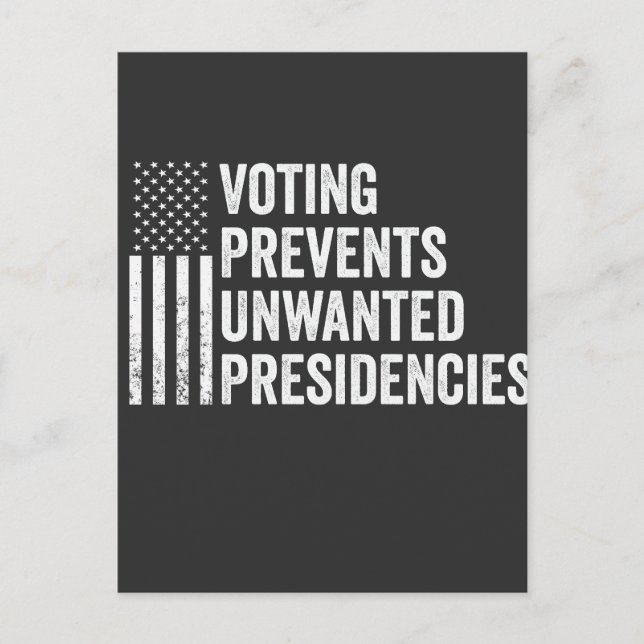 Carte Postale Le vote empêche les présidences indésirables (Devant)