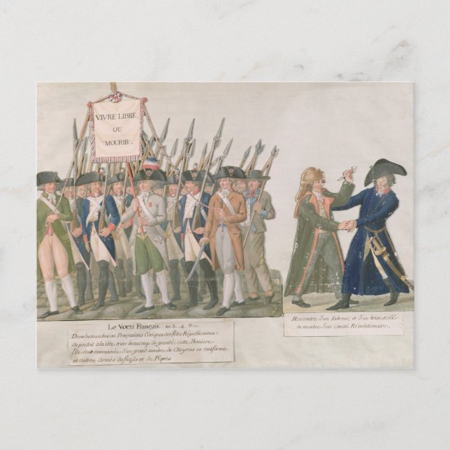 Carte Postale Le Vow français 'Vive la liberté ou meurt' (Devant)