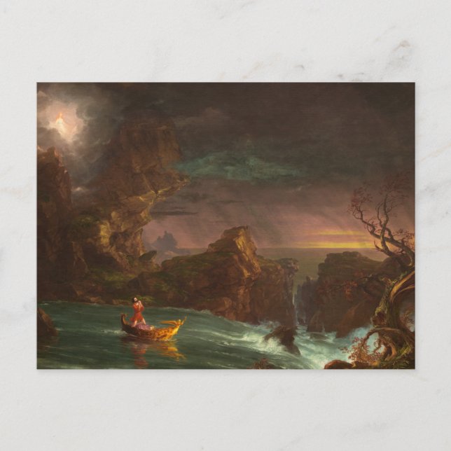 Carte Postale Le voyage de la vie : Manhood par Thomas Cole Post (Devant)