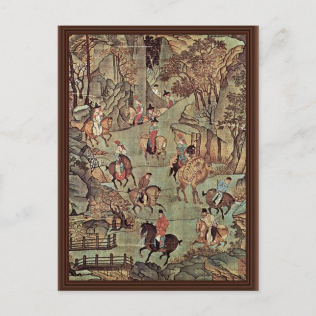 Carte Postale Le Voyage De L'Empereur Ming Huang Shu Après Par (Devant)