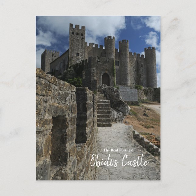 Carte Postale Le vrai Portugal - Le Château Sombre d'Obidos (Devant)