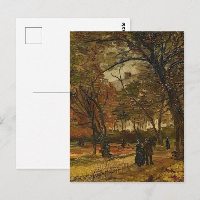 Carte Postale Le Walker parmi le congé d'automne par Vincent van (Devant / Derrière)