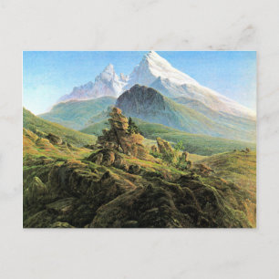 Carte Postale Le Watzmann, art de Caspar David Friedrich