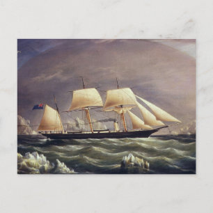 Carte Postale Le Yacht Fox 1900