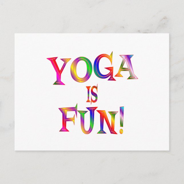 Carte Postale Le yoga est amusant (Devant)