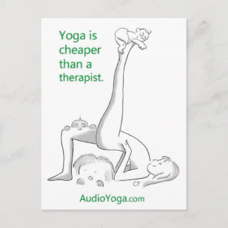 Carte Postale Le yoga est moins cher qu'un thérapeute