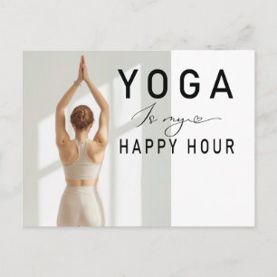 Carte Postale Le yoga est mon heure heureuse Femme posant en yog