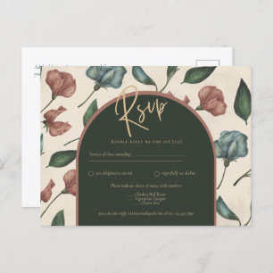 Carte Postale LeahG Forest Green Terracotta Mariage de automne R