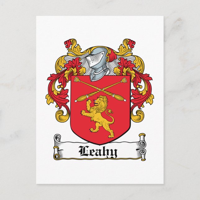 Carte Postale Leahy Family Crest (Devant)