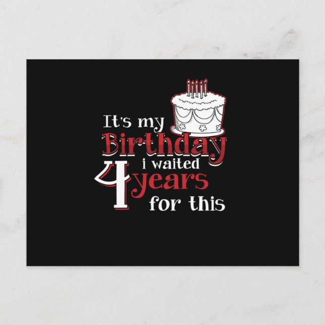 Carte Postale Leaper Leap Year 2020 Leapling Birthday Bday Waite (Devant)