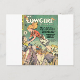 Carte Postale Leaping Cowgirl