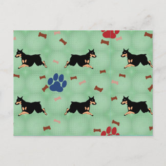 Carte Postale Leaping Doberman