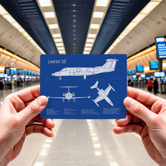 Carte Postale Learjet 23 - Plan de dessin du plan directeur de l (Créateur téléchargé)