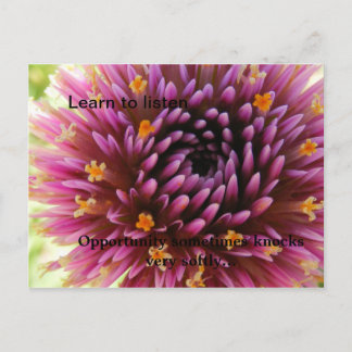Carte Postale Learn to listen, Opportunity sometime...