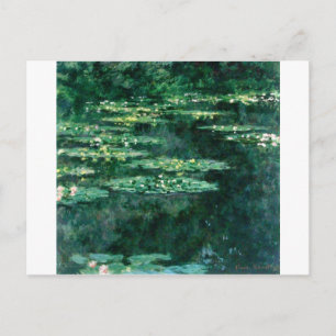 Carte Postale L'EAU MENSONNE EN ÉTANG VERT par Claude Monet