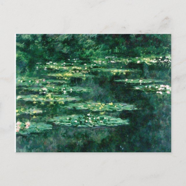 Carte Postale L'EAU MENSONNE EN ÉTANG VERT par Claude Monet (Devant)