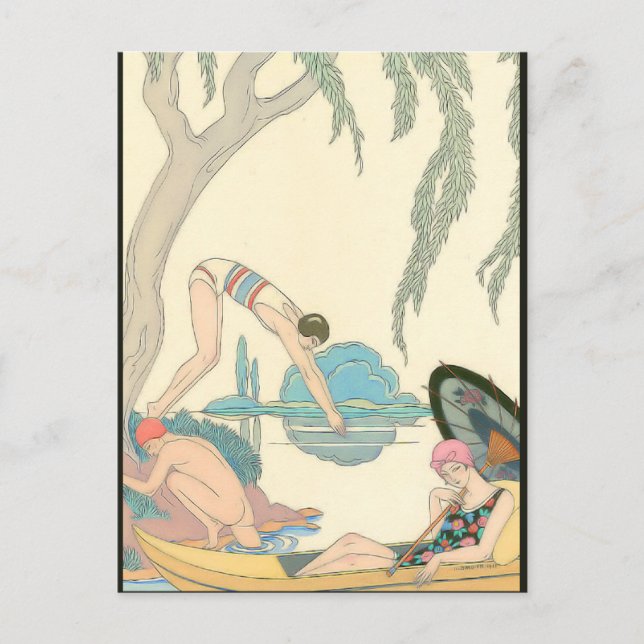 Carte Postale L'eau par George Barbier 1913 (Devant)