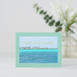 CARTE POSTALE L'EAU TURQUOISE DE GRAND CAYMAN APPELLE !