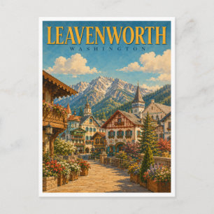 Carte Postale Leavenworth Washington Alpine Village GeoSaga