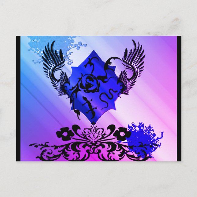 Carte Postale LeBeau in Purple (Devant)