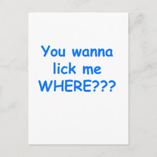 Carte Postale lèche-moi où bleu