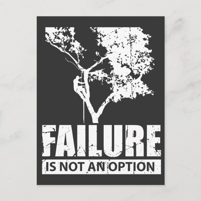 Carte Postale L'échec du grimpeur d'arbre n'est pas une option L (Devant)