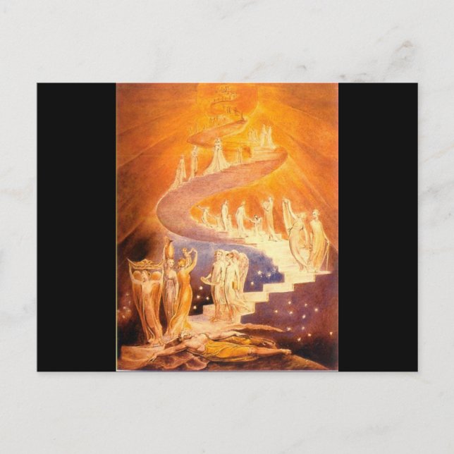 Carte Postale L'échelle Jacob de William Blake (Devant)